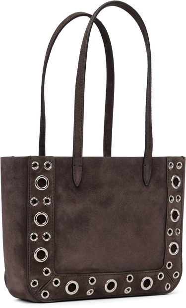 Tote bag Valentino Mini Nellcôte Studded Suede Tote Hnedá | 7W2B0R89JET, 2
