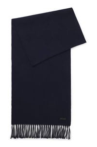 Wool Scarf with Twisted Fringes