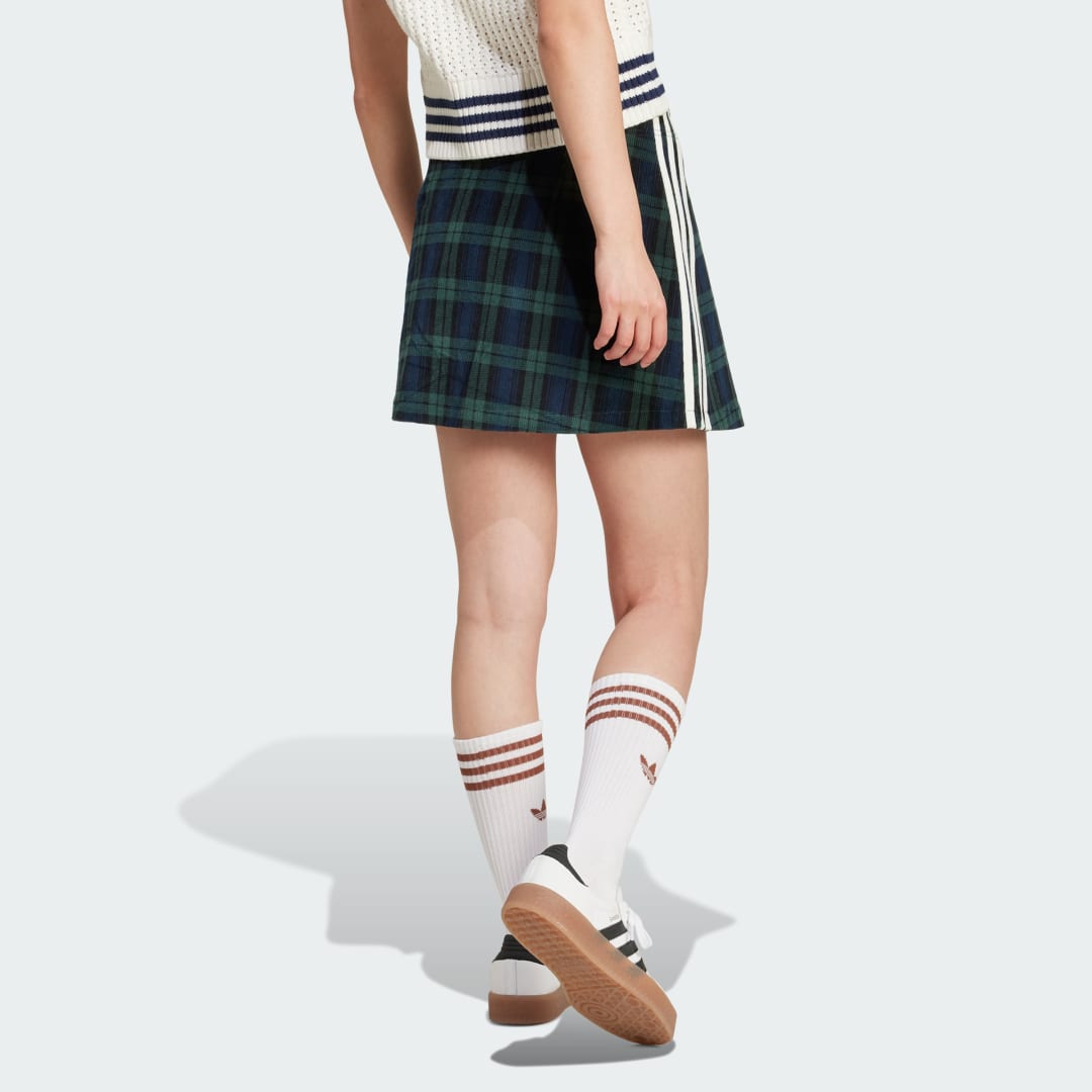 Sukňa adidas Performance Corduroy Tartan Skirt Zelené | IX1038, 1