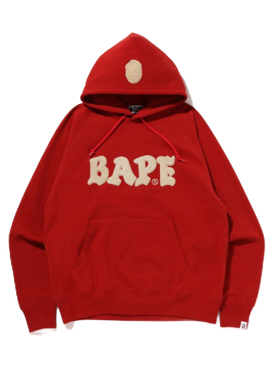 Mikina BAPE Logo Relaxed Fit Pullover Hoodie Červená | 1I80-114-001
