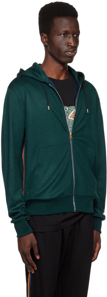 Mikina Paul Smith Paul Smith Signature Stripe Zip Hoodie Zelené | M1R-300S-H00035-37, 1