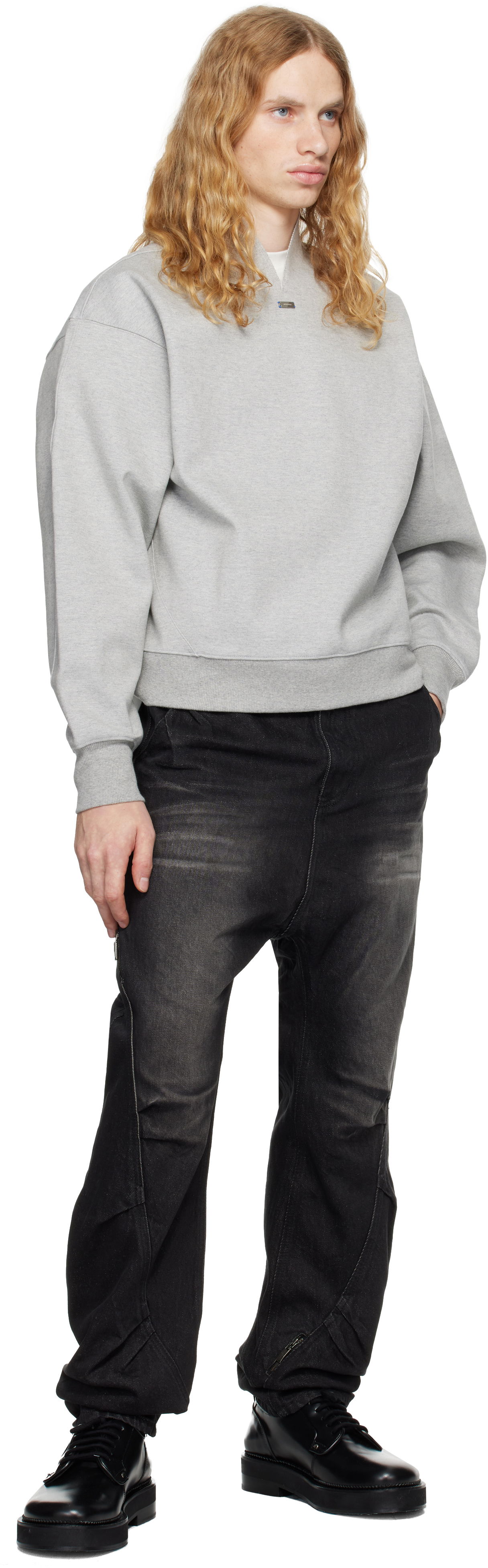 Sweatshirt With Split Neck