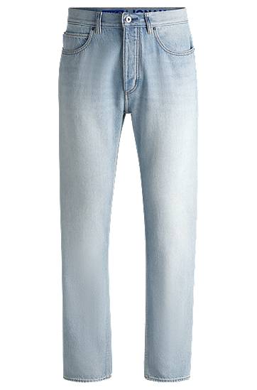 Džínsy BOSS Regular Fit Stonewashed Jeans Modrá | 50529225, 0