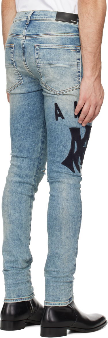 Džínsy AMIRI AMIRI Suede Applique Logo Skinny Jeans Modrá | AMDNSY1097, 2