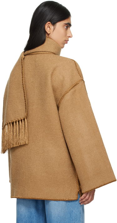 Kabáty TOTEME TOTEME Women's Scarf Embroidered Jacket Hnedá | 244-WRO918-FB0292, 2
