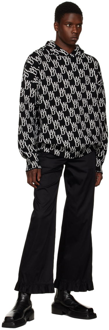 Mikina We11done We11done Jacquard Knit Hoodie Čierna | WD-KT3-22-628-U-BK, 3