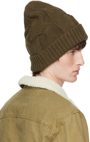 Kulicha Études Gilson Cable Knit Beanie Zelené | H22MM694WO06DG, 2