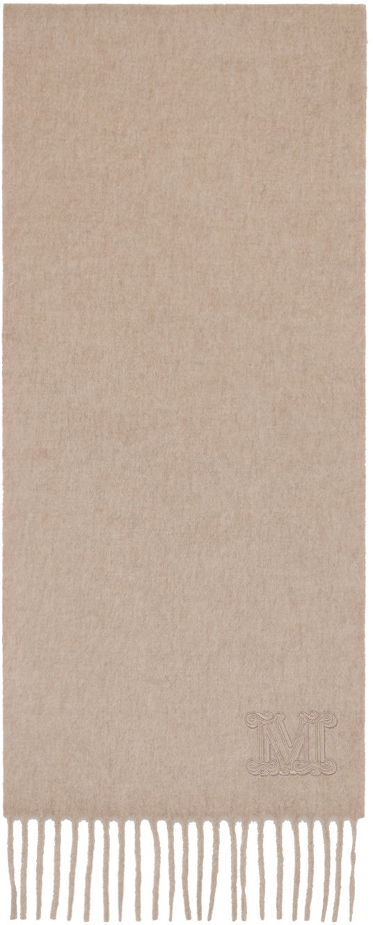 Šál Max Mara Cashmere Scarf with Fringe Béžová | 2424546311600, 0