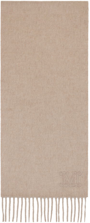 Šál Max Mara Cashmere Scarf with Fringe Béžová | 2424546311600, 0
