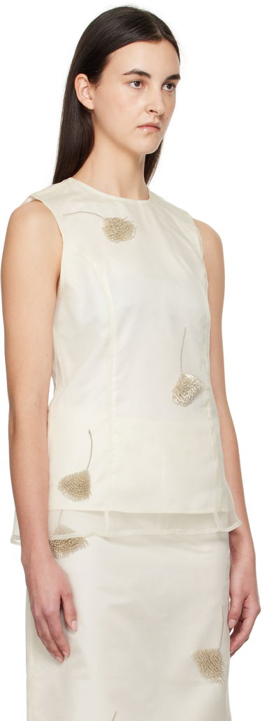 Šaty Róhe Róhe Embellished Tulip Organza Top Biela | 414-20-148, 1