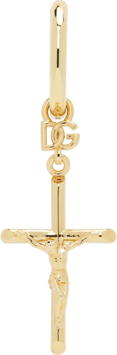 Náušnice Dolce & Gabbana Dolce&Gabbana DNA Cross Single Earring Žltá | WEQ1D1W1111, 0