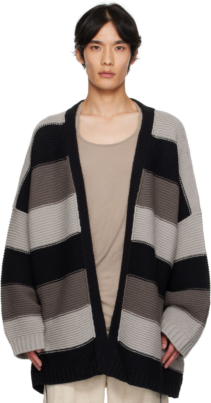 Sveter Rick Owens Rick Owens Concordians Pitti Striped Knit Cardigan Rôznofarebný | RU02E1685 KWV