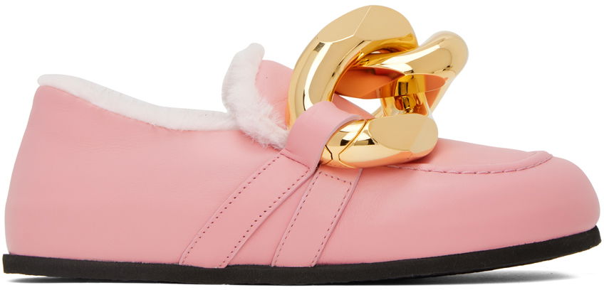 Tenisky a topánky JW Anderson JW Anderson Shearling Chain Loafers Ružová | ANW39000C, 0