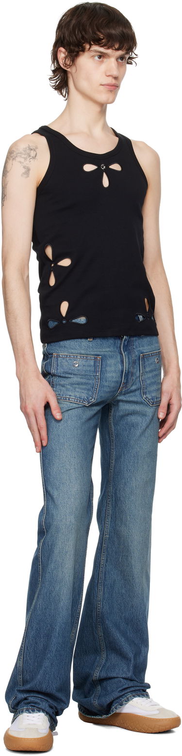 Tielko Coperni Coperni Petal Embroidered Tank Top Čierna | COPJS123F5012MEN, 3