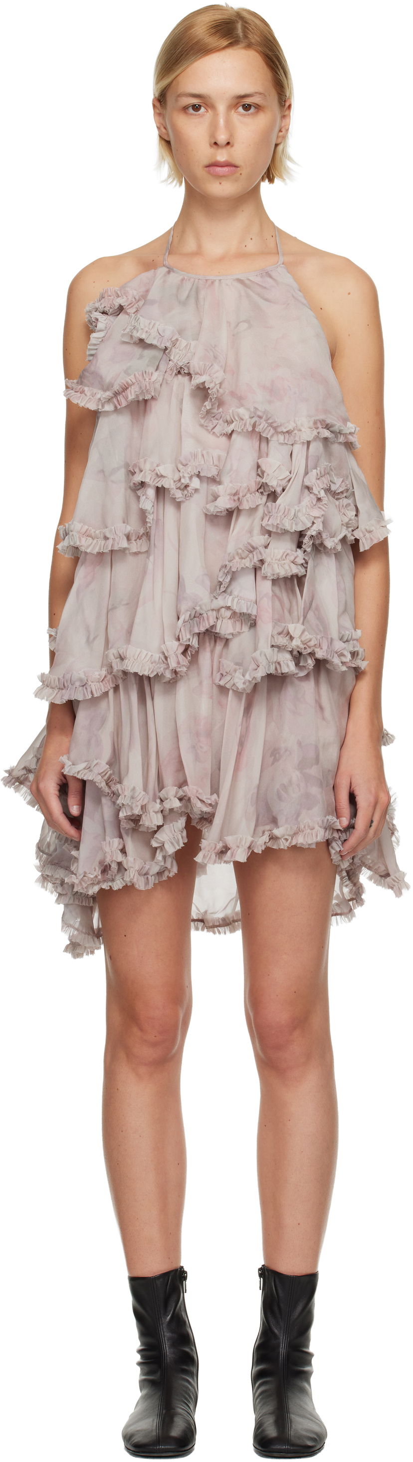 Šaty Collina Strada Forget-Me-Not Halter Ruffled Minidress Rôznofarebný | XX4462