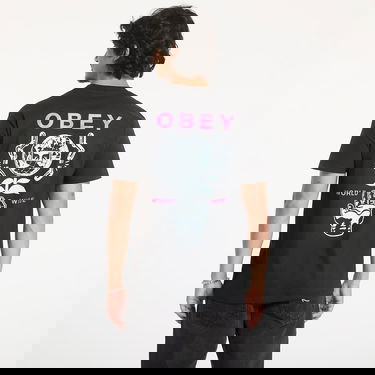 Tričko OBEY T-shirt Helping Hand Black Čierna | 165263942-BLK, 4