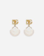 Gold-tone Shell Dangle Earrings