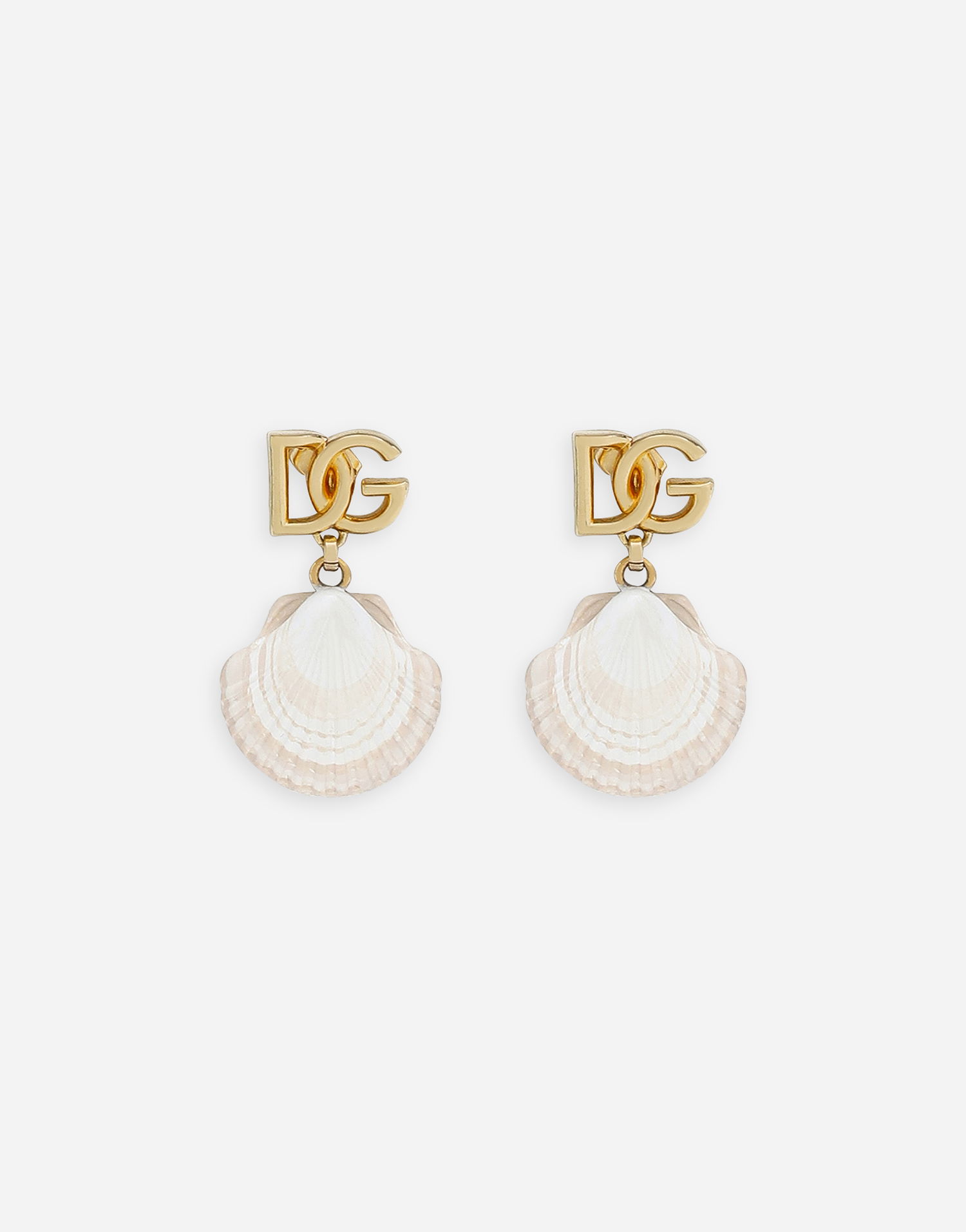 Náušnice Dolce & Gabbana Gold-tone Shell Dangle Earrings Metalická | WEQ6A1W1111ZOO00, 0