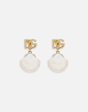 Náušnice Dolce & Gabbana Gold-tone Shell Dangle Earrings Metalická | WEQ6A1W1111ZOO00, 0
