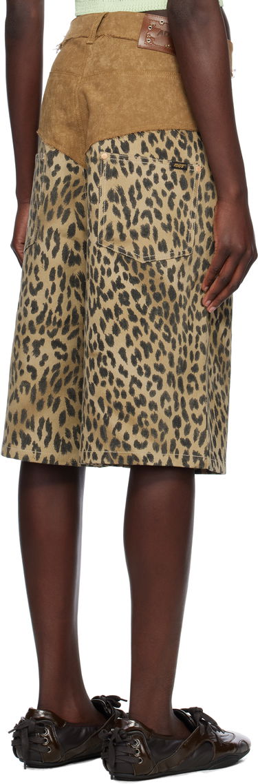 Šortky Andersson Bell Oxford Combo Leopard Shorts Béžová | apa821w, 2