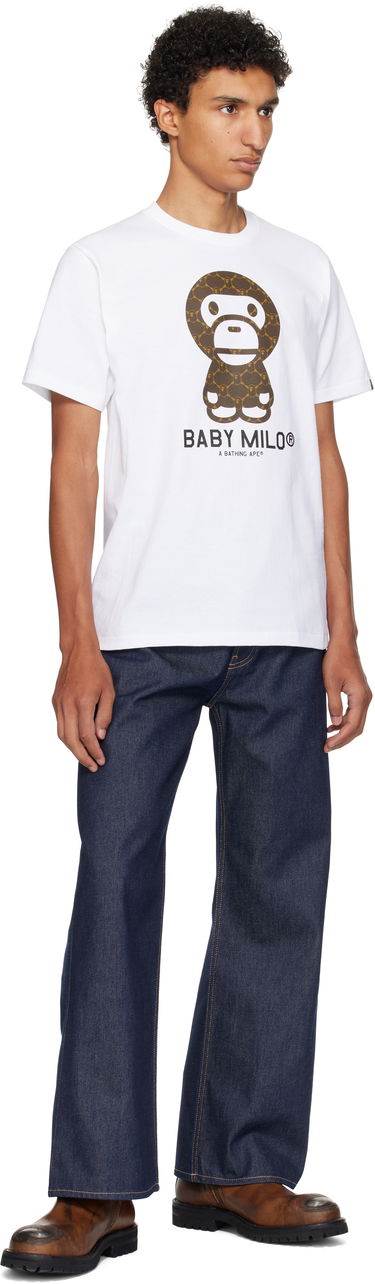 Tričko BAPE BAPE College Monogram Baby Milo T-Shirt Biela | 002TEL301008M, 3