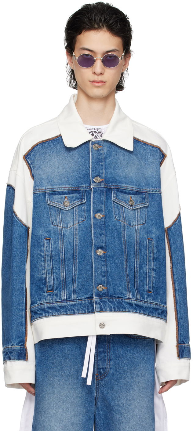 Bunda Jean Paul Gaultier Gaultier 'The Trompe L'œil' Denim Jacket Modrá | 24/25-U-VE039I-D013-5701, 0