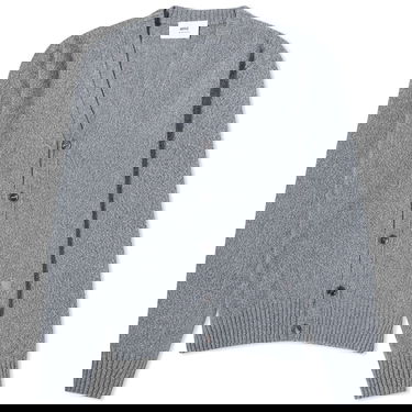 Sveter AMI Tonal Heart Cashmere Cardigan Šedá | HKC127-005-055, 0