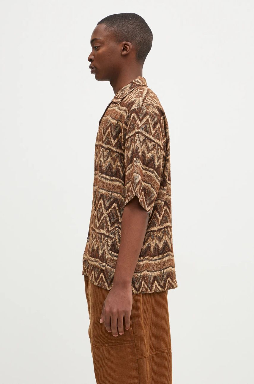 Košeľa Needles Needles Cabana Relaxed Shirt Hnedá | PU154, 1