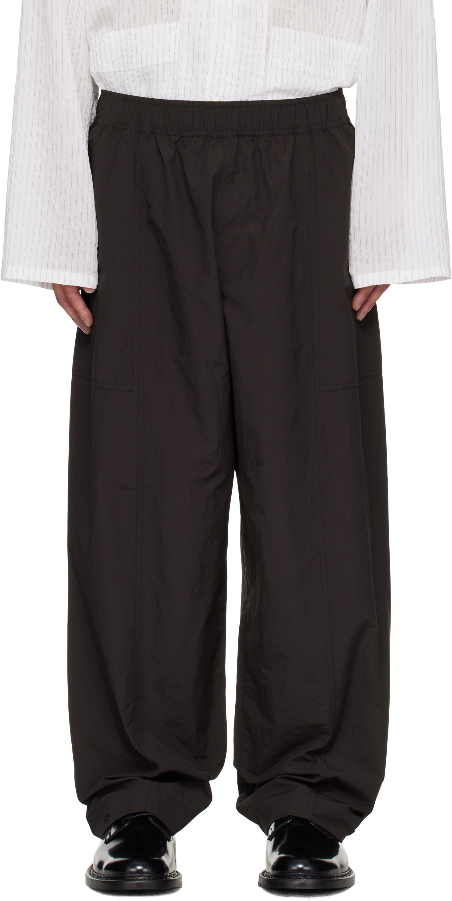 Nohavice Studio Nicholson Studio Nicholson Ashi Wide Leg Trousers Čierna | ASHI SNM - 1270, 0