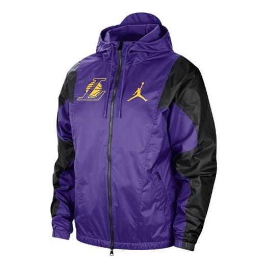Vetrovka Jordan Los Angeles Lakers Courtside Jordan Statement Jacket Fialová | DR2447-504