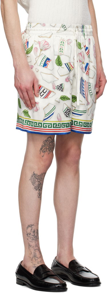 Šortky Casablanca Casablanca 'Le Vase Brise' Silk Shorts Biela | MPS25-TR-012-02, 1