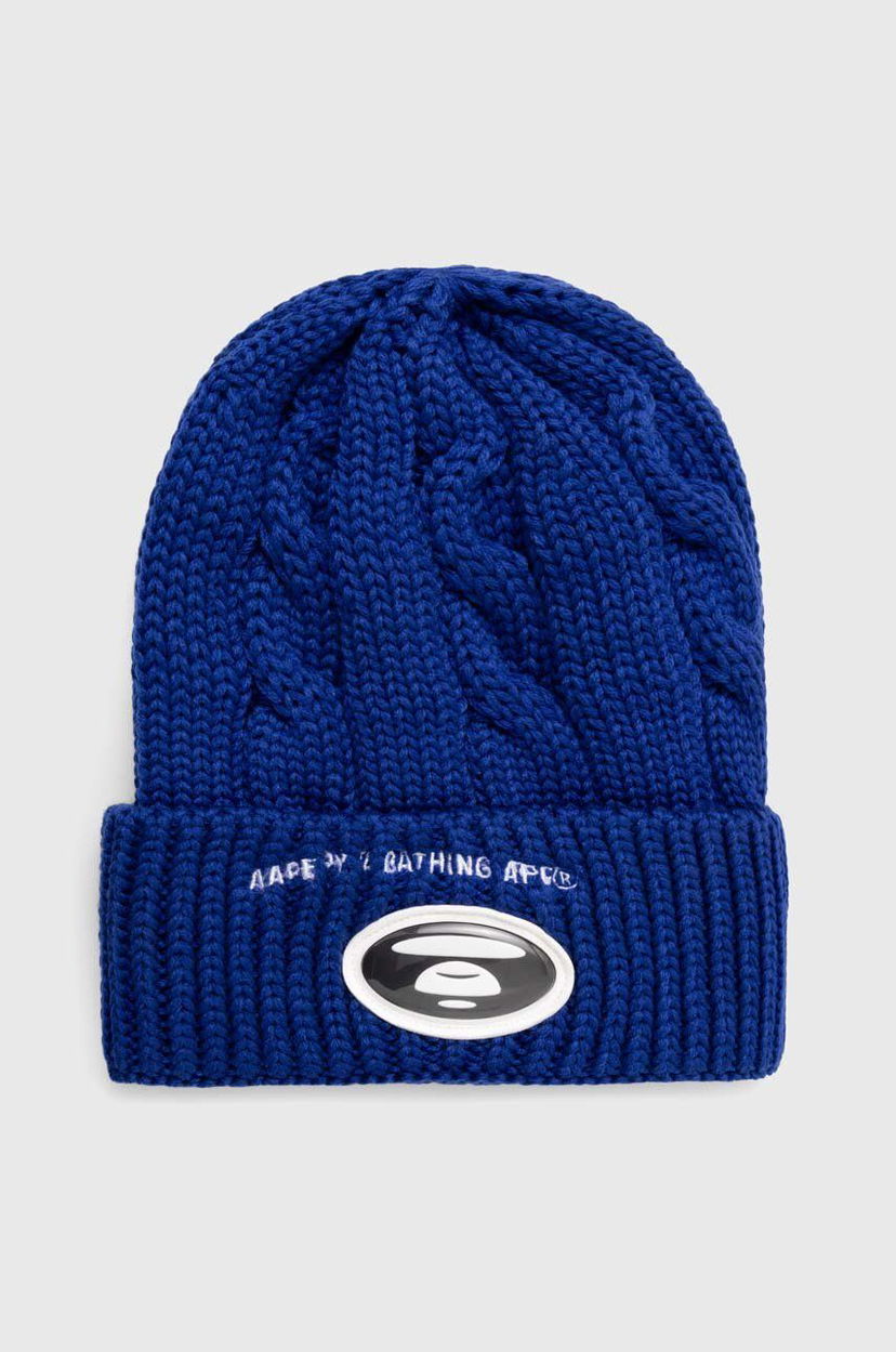 Kulicha AAPE by A Bathing Ape AAPE Cable Knit Beanie Modrá | AHT5236