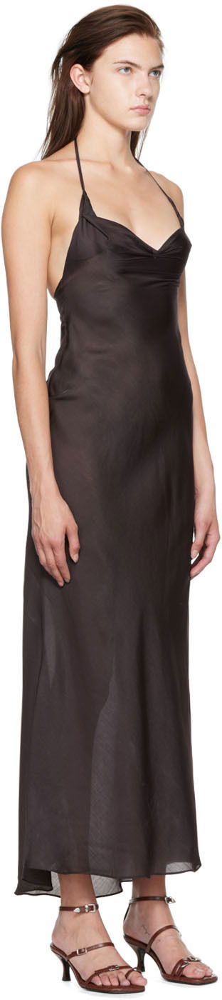 Šaty GUIZIO Guizio Exclusive Halter Neck Maxi Dress Hnedá | SD 2, 1
