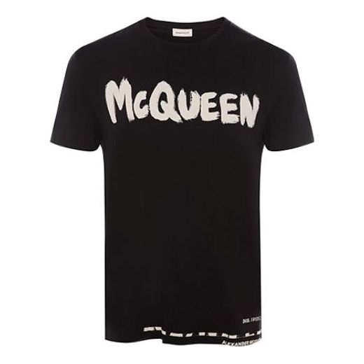 Tričko Alexander McQueen Alexander McQueen Knit Black Short Sleeve T-Shirt Čierna | 622104QPZ570901