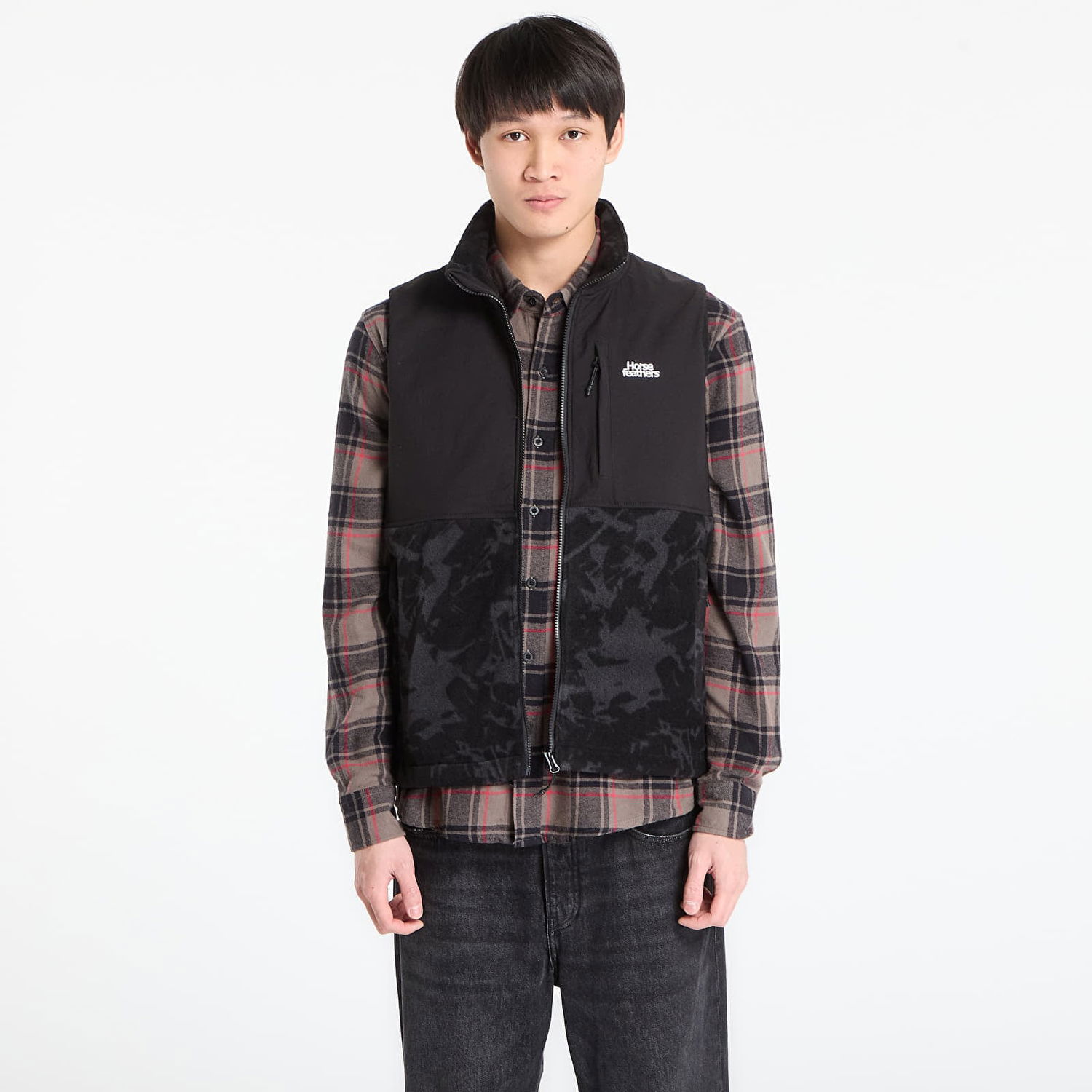 Vesta Horsefeathers Duval Fleece Vest Čierna | TM084A, 0