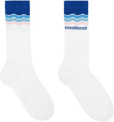 Ponožky Casablanca Wave Socks Biela | APS25-ACC-010-03, 1