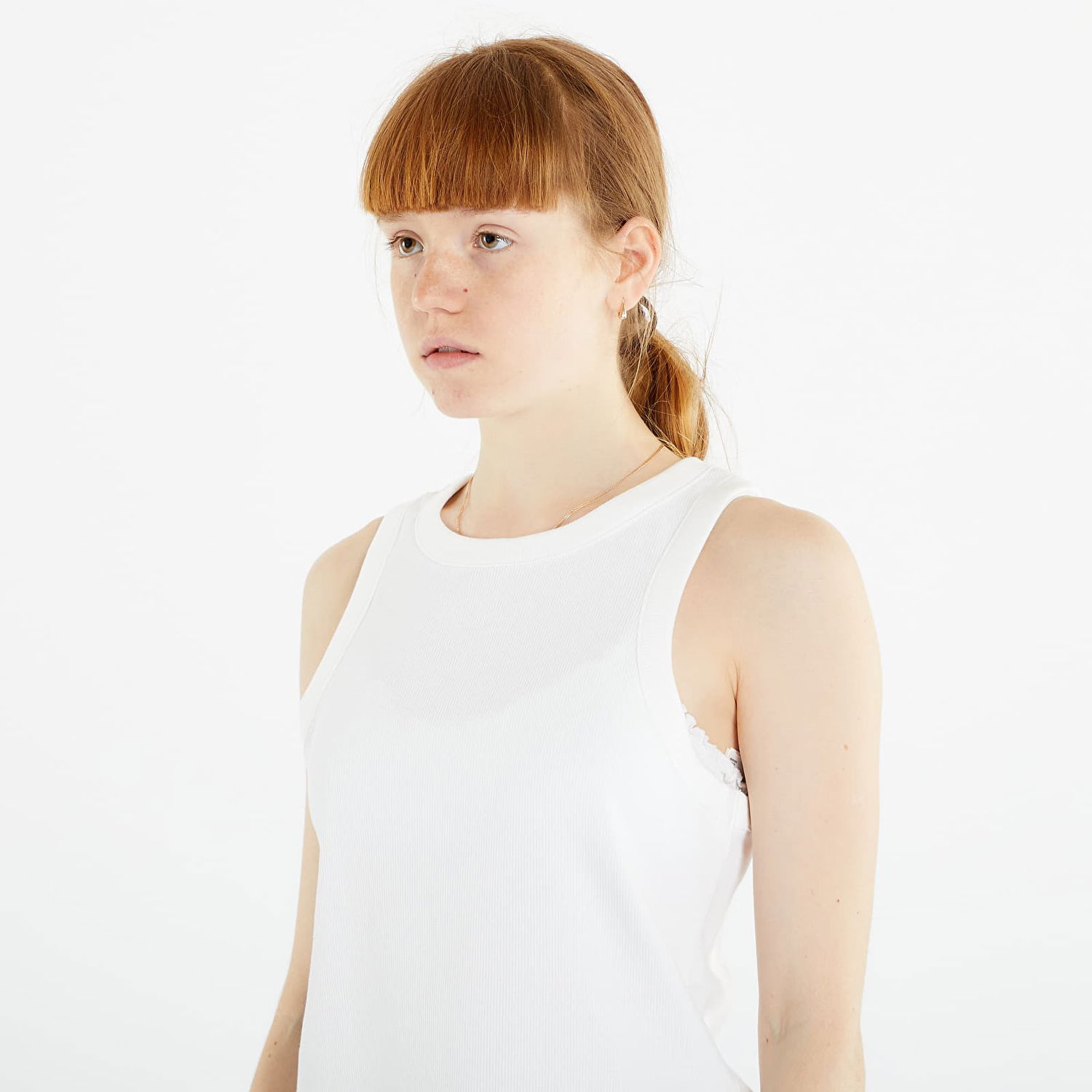 Tielko CALVIN KLEIN Tab Rib Tank Top Biela | J20J221055 YAF, 1