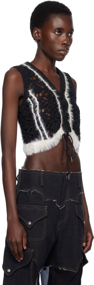 Sveter Andersson Bell Andersson Bell Western Lace-Up Knit Vest Čierna | atb1318w, 1