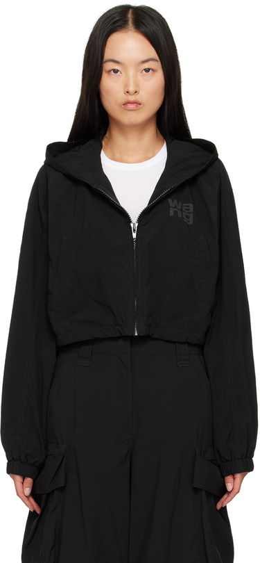 Mikina Alexander Wang Alexander Wang Logo Cropped Hooded Jacket Čierna | 4WC3242087, 0