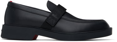 Tenisky a topánky BOSS Hugo Black Leather Loafers Čierna | 50536228, 0