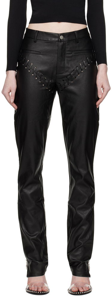 Nohavice Miaou Miaou Hannah Jewett Edition Faux-Leather Trousers Čierna | 1031PUBLK, 0