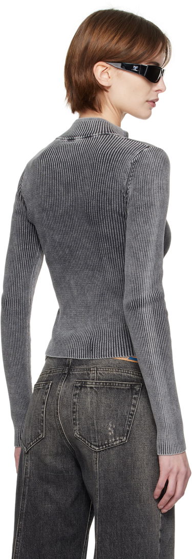 Sveter Diesel Diesel M-Melissa Zip-Up Knit Jacket Šedá | A16895 0QMAN, 2