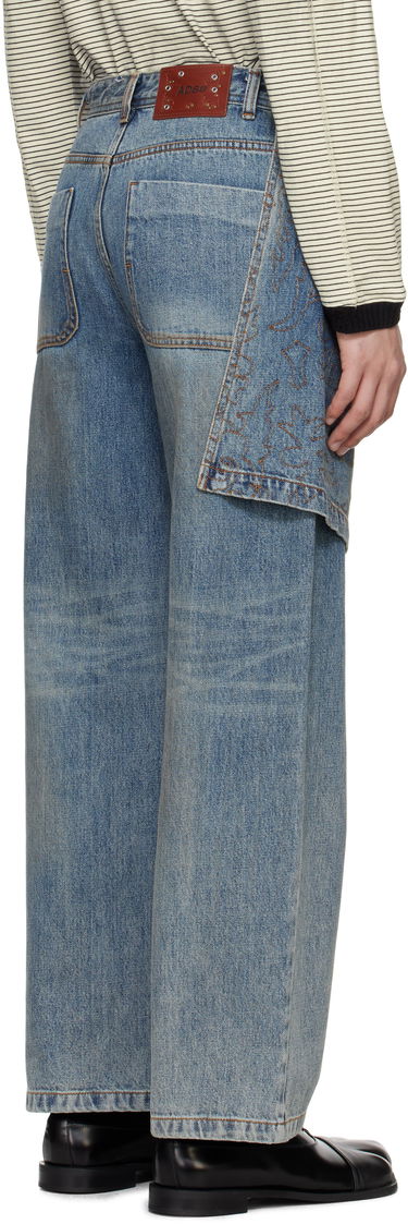 Džínsy Andersson Bell Andersson Bell Embroidery Wrap Jeans Modrá | apa782m, 2