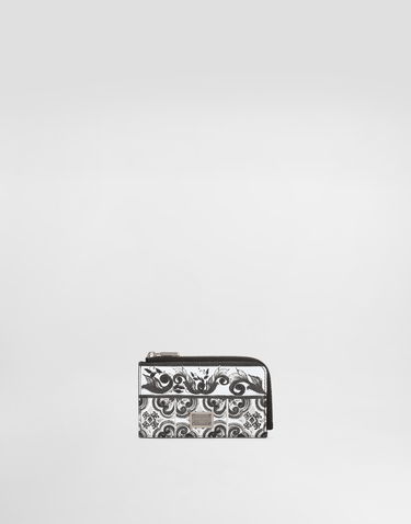 Peňaženka Dolce & Gabbana Dolce & Gabbana Calfskin Majolica Print Card Holder Biela | BP3274AN719IU3TN, 0