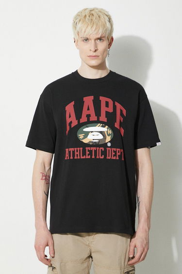 Tričko AAPE by A Bathing Ape AAPE College Theme Graphic T-Shirt Čierna | ALT1390, 0