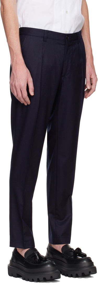 Nohavice Dolce & Gabbana Tailored Flannel Trousers Modrá | GW13ETFU21Q, 1