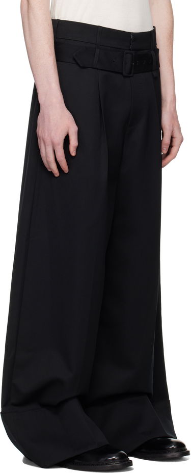 Nohavice Simone Rocha Simone Rocha Wide Leg Multi Belt Loop Trousers Čierna | 4159 1217, 4