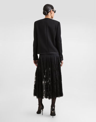 Sukňa Dolce & Gabbana Dolce & Gabbana Lace Pleated Midi Skirt Čierna | F4B6XTFUABFN0000, 2
