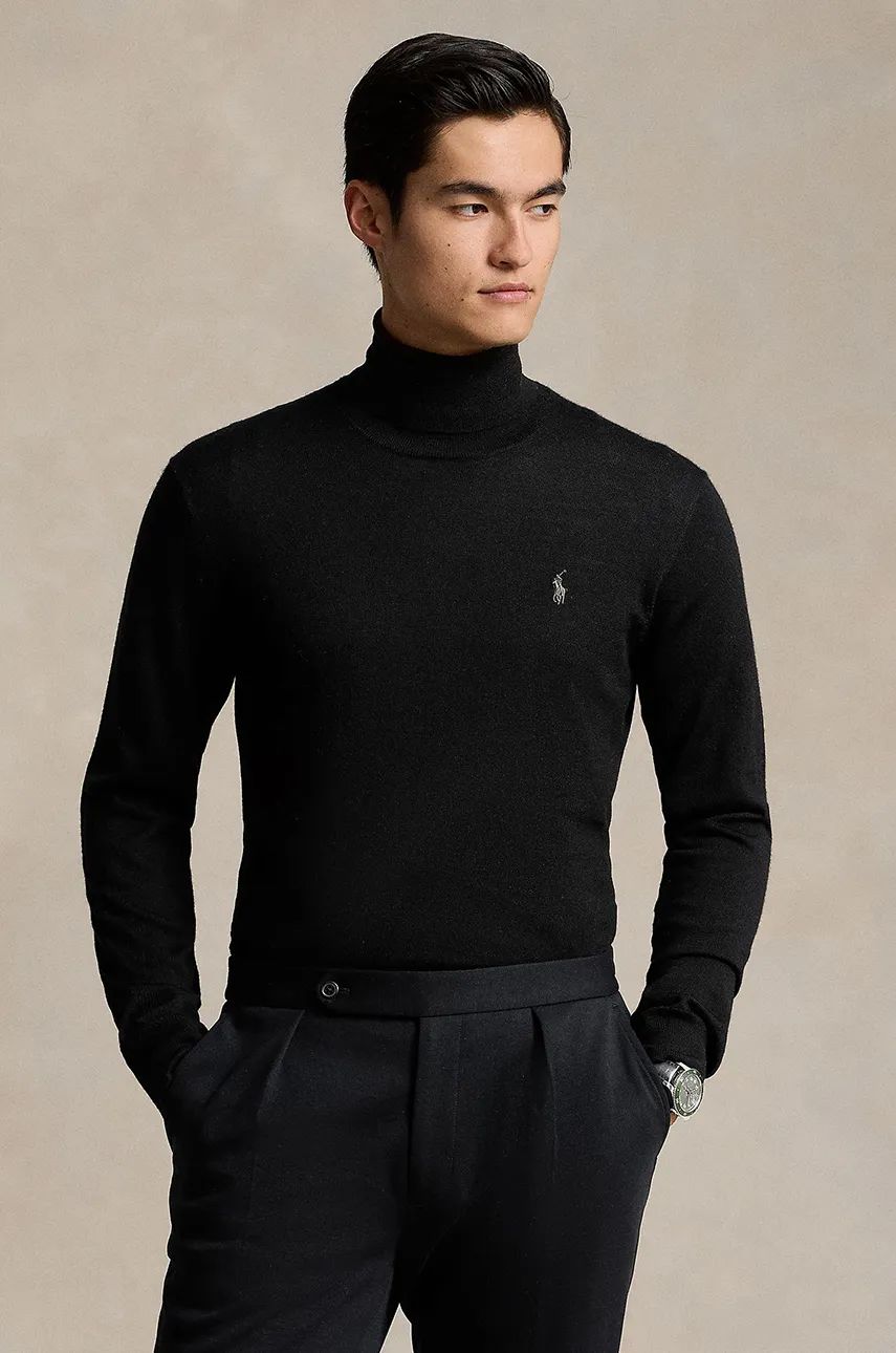 Sveter Polo by Ralph Lauren Turtleneck Sweater Čierna | 710946145, 0