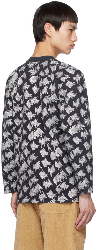 Tričko ERL Printed Black Long Sleeve T-Shirt Čierna | ERL06T014, 2
